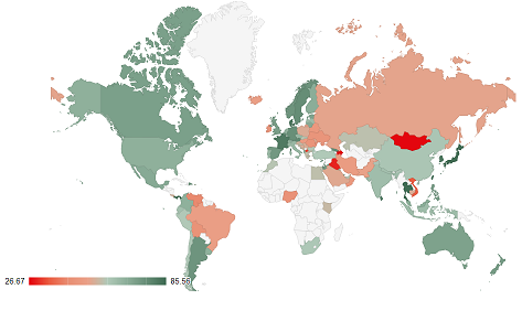2014年中全球医疗指数中国大陆排第50
